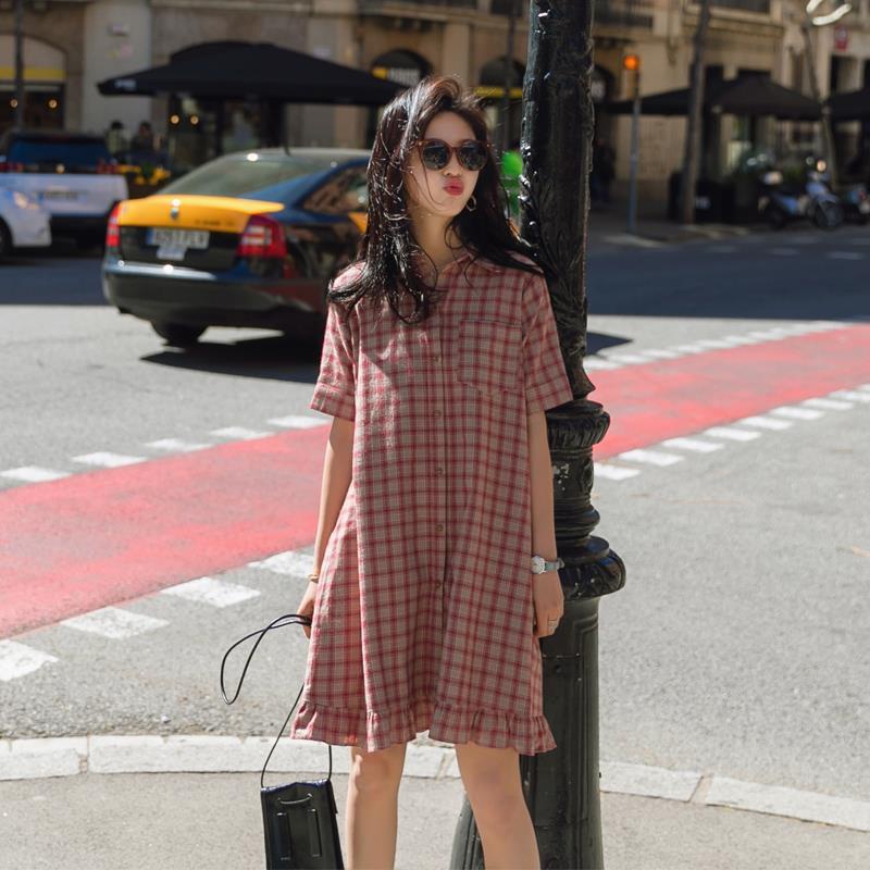 Đầm Sơ Mi Sọc Ca Rô Dáng Chữ A Plus Size Thời Trang Sành Điệu