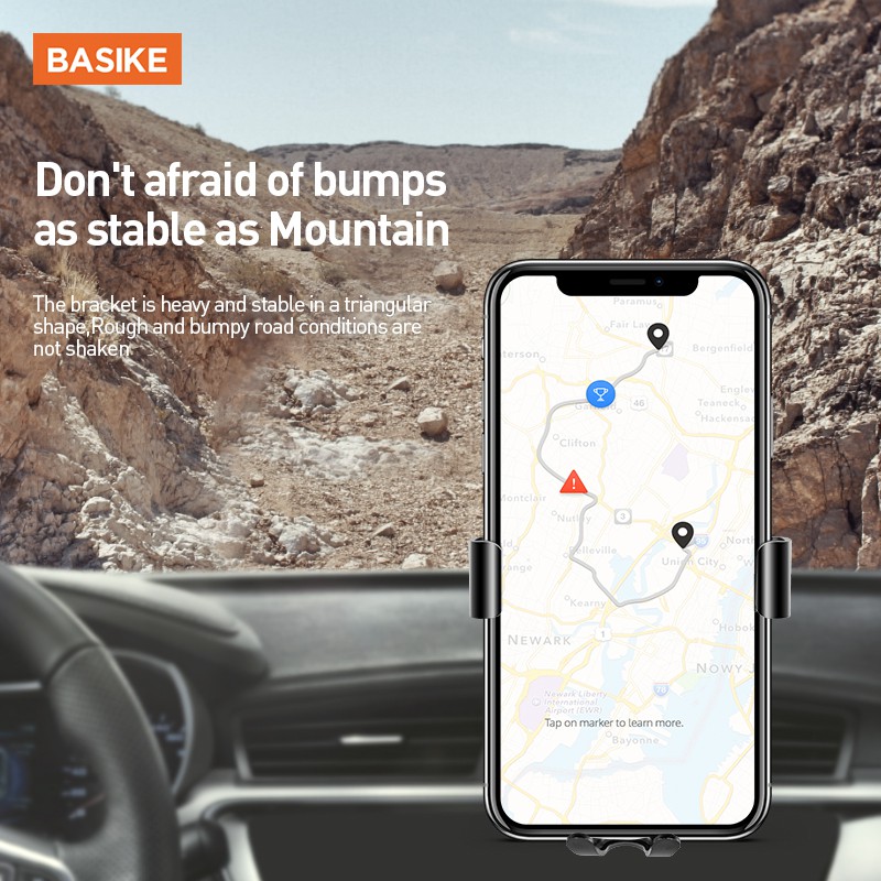 Bộ sạc không dây xe hơi BASIKE sạc siêu nhanh trong khi điều hướng và sạc giá đỡ định vị điện thoại di động UC15