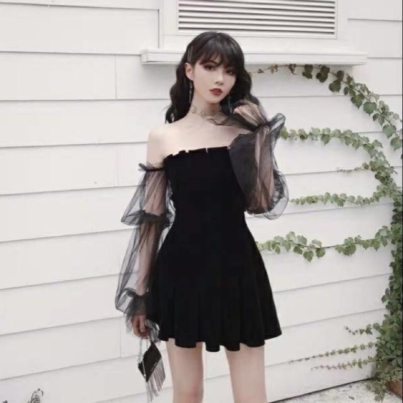 504k đầm đen ngắn