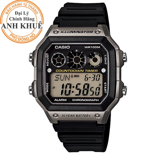 Đồng hồ nam dây nhựa Casio chính hãng Anh Khuê AE-1300WH-8AVDF