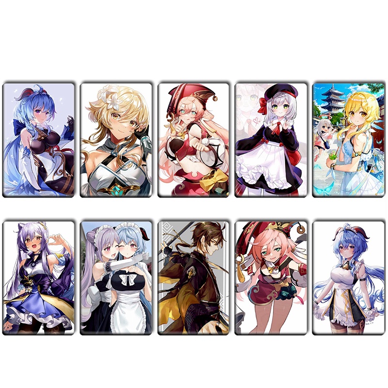 Bộ 10 Thẻ Tên Bằng Pvc Họa Tiết Anime Cho Trẻ Em Diy