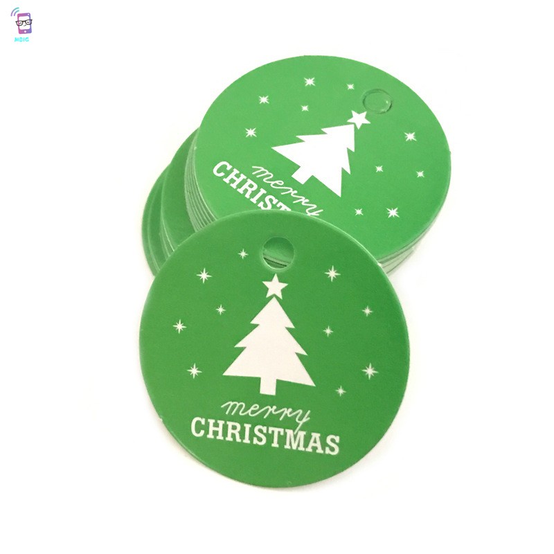 MG 100Pcs Christmas Tree Gift Tags Party Favor Tags Gift Tag Personalized Merry Christmas Paper Hang Tags @vn