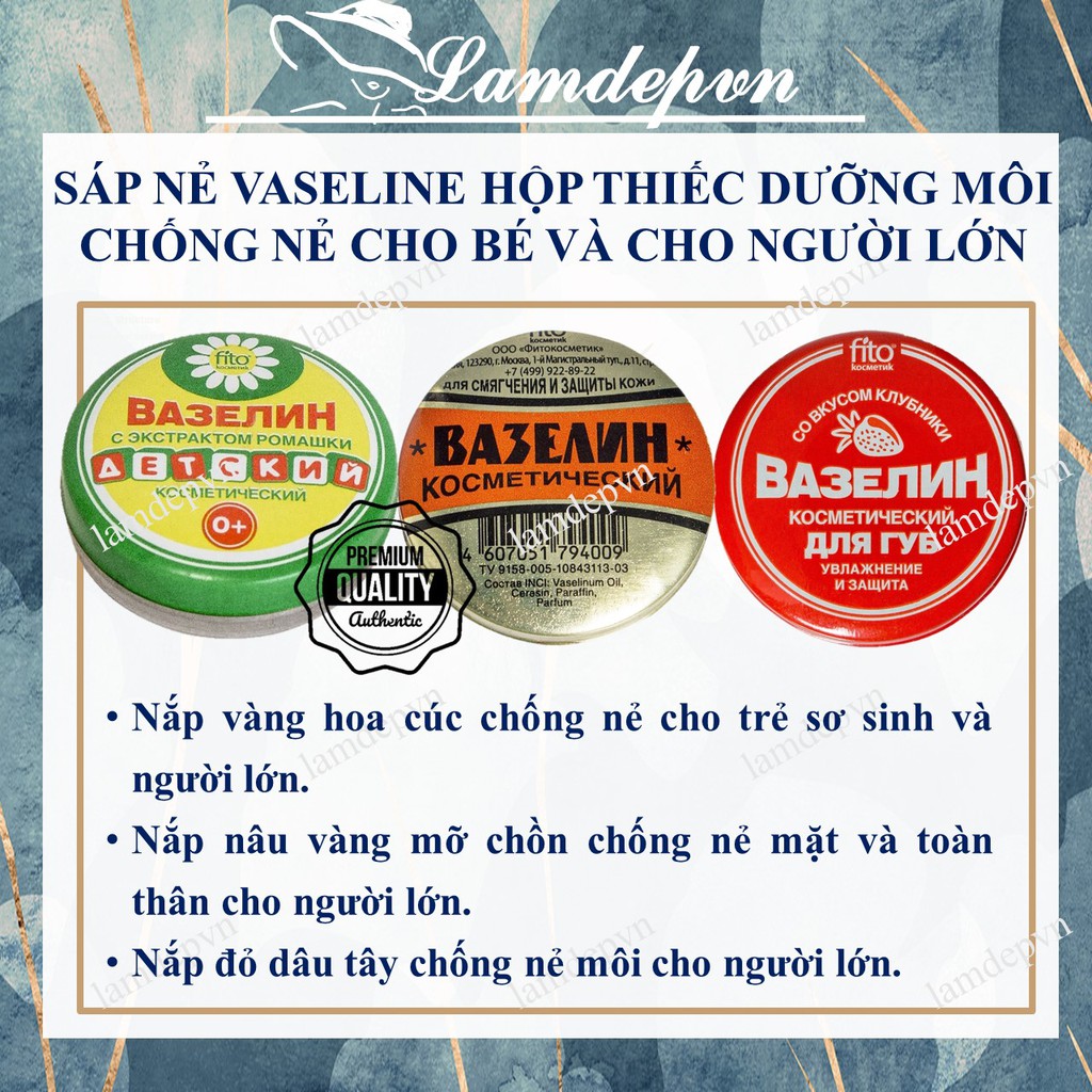 Sáp nẻ vaseline hộp thiếc