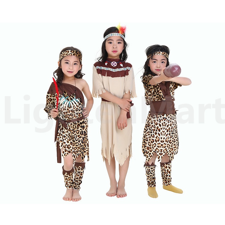 Thổ dân da đỏ trang phục cosplay cho trẻ em