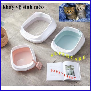 Khay Đựng Cát Vệ Sinh Cho Chó Mèo Kèm Xẻng