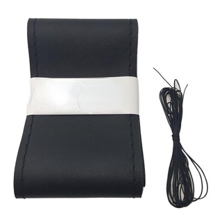 Bộ Vỏ Bọc Vô Lăng 38Cm Bằng Da pu Màu Đỏ + Kim Khâu + Kim Đen