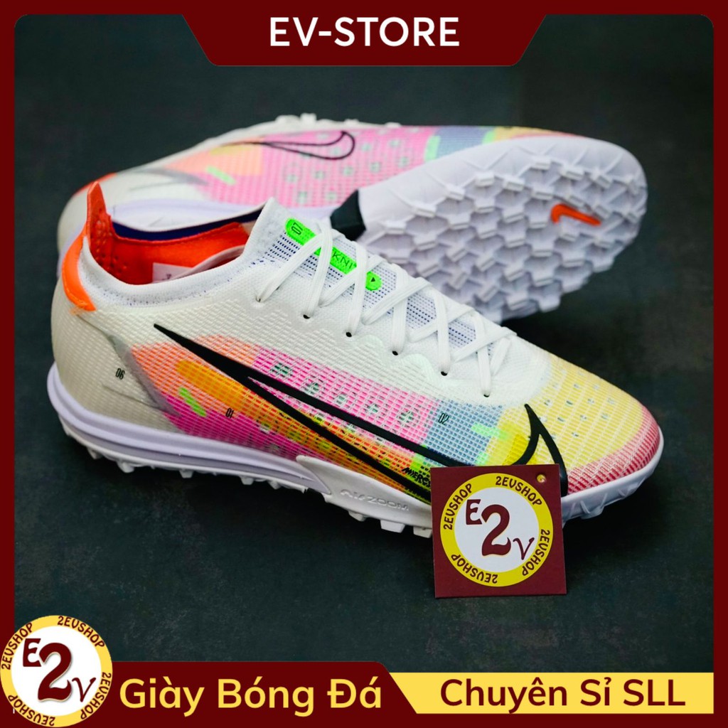 Giày đá bóng thể thao nam 𝐌𝐞𝐫𝐜𝐮𝐫𝐢𝐚𝐥 𝐕𝐚𝐩𝐨𝐫 𝟏𝟒 𝐄𝐥𝐢𝐭𝐞 Rainbow đẹp, giày đá banh cỏ nhân tạo chất - 2EV