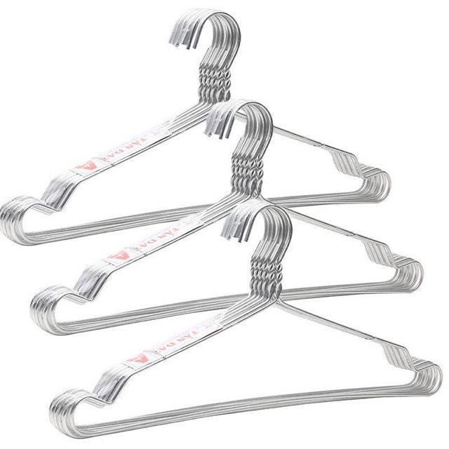 Bộ 10 cái móc nhôm phơi quần áo loại dầy
