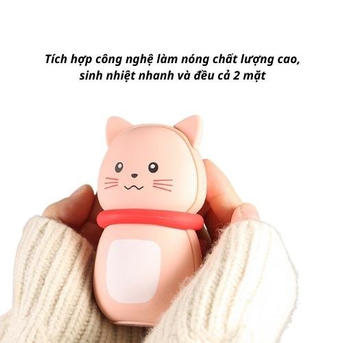 Máy sưởi ấm mini cầm tay thông minh cao cấp, hình dáng đáng yêu, cute dễ thương. Món quà ý nghĩa cho người thân MUMKID47