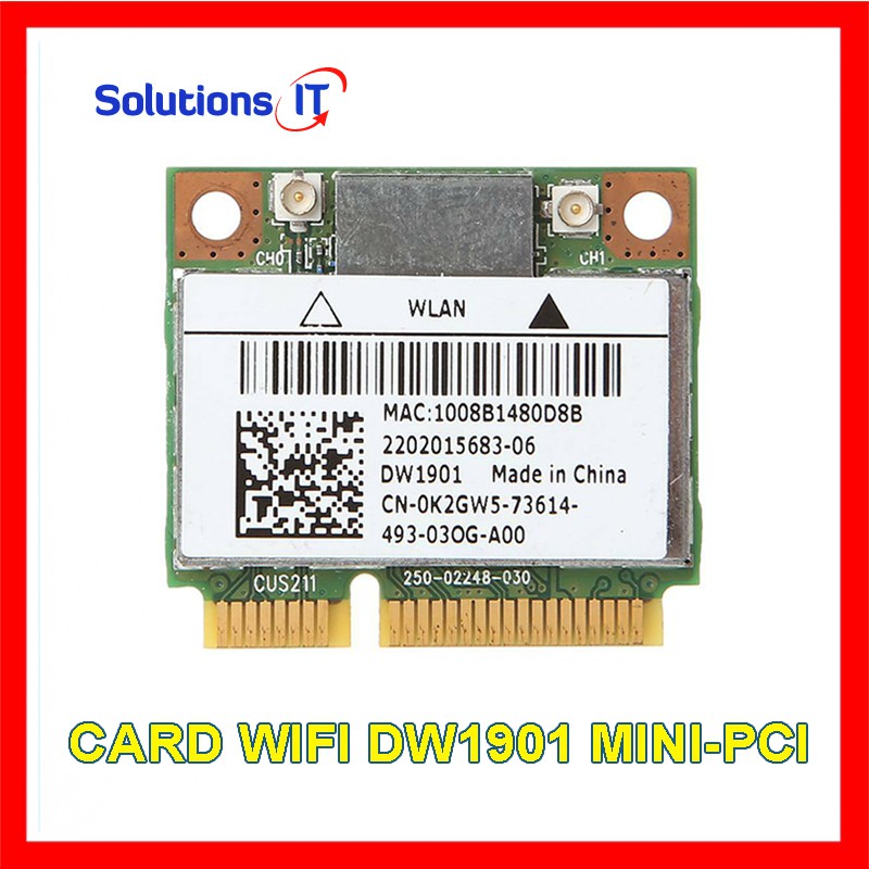 [Mã ELMS5 giảm 7% đơn 300K] Card Wireless Atheros AR5B22 / DW1901 / INTEL AC 7260 2.4Ghz và 5.0Ghz - Card WIFI Mini PCI | BigBuy360 - bigbuy360.vn