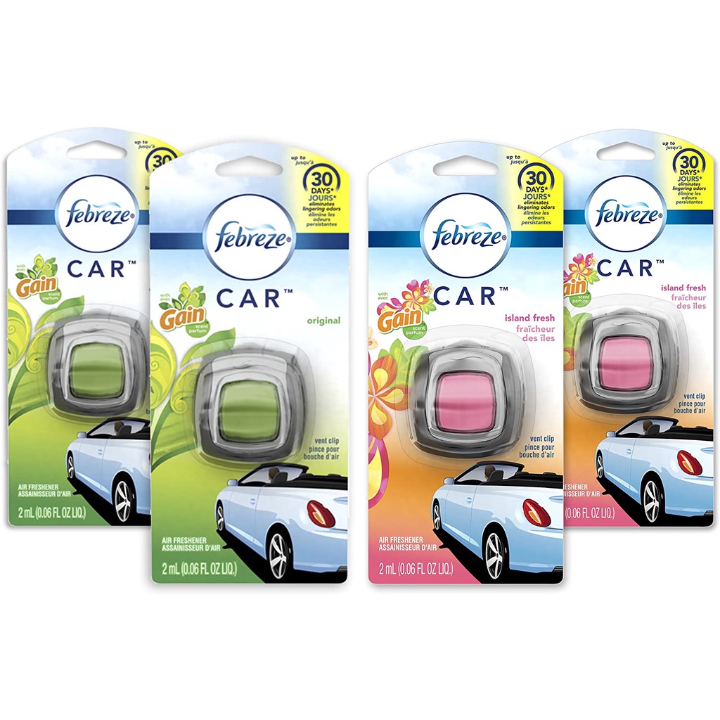 [Mã LIFEAU5SALE giảm 10% đơn 50K] Nước hoa ô tô Febreze Air Freshener Car Vent Clips kẹp ống gió xe hơi [Hàng Mỹ]