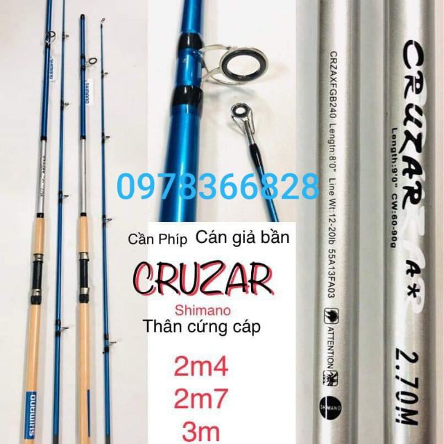 Cần câu SHIMANO CRUZAR 2 khúc rỗng 3m