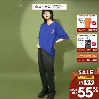  Áo thun nữ in G nổi GUMAC đủ màu, freesize, thiết kế basic ATB164