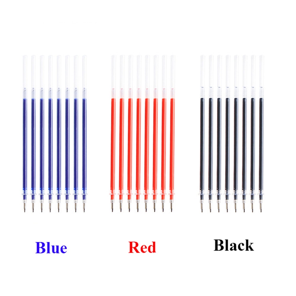 25Pcs 0.5mm Neutral Core Pen Refill Student Office Stationery Black Blue Red