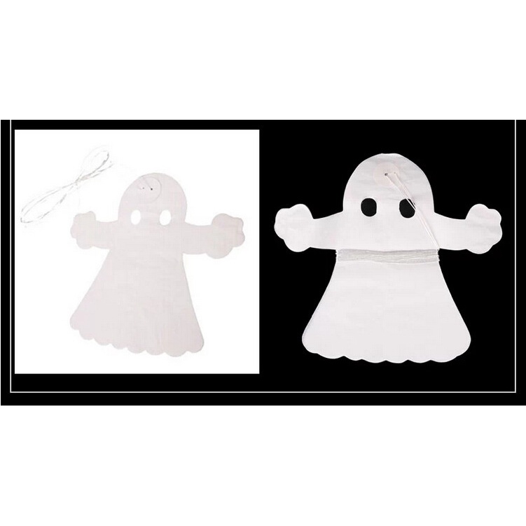 Dây Cờ Treo Trang Trí Halloween Hình Ma  Dơi  Dơi  Hoa Bằng Giấy