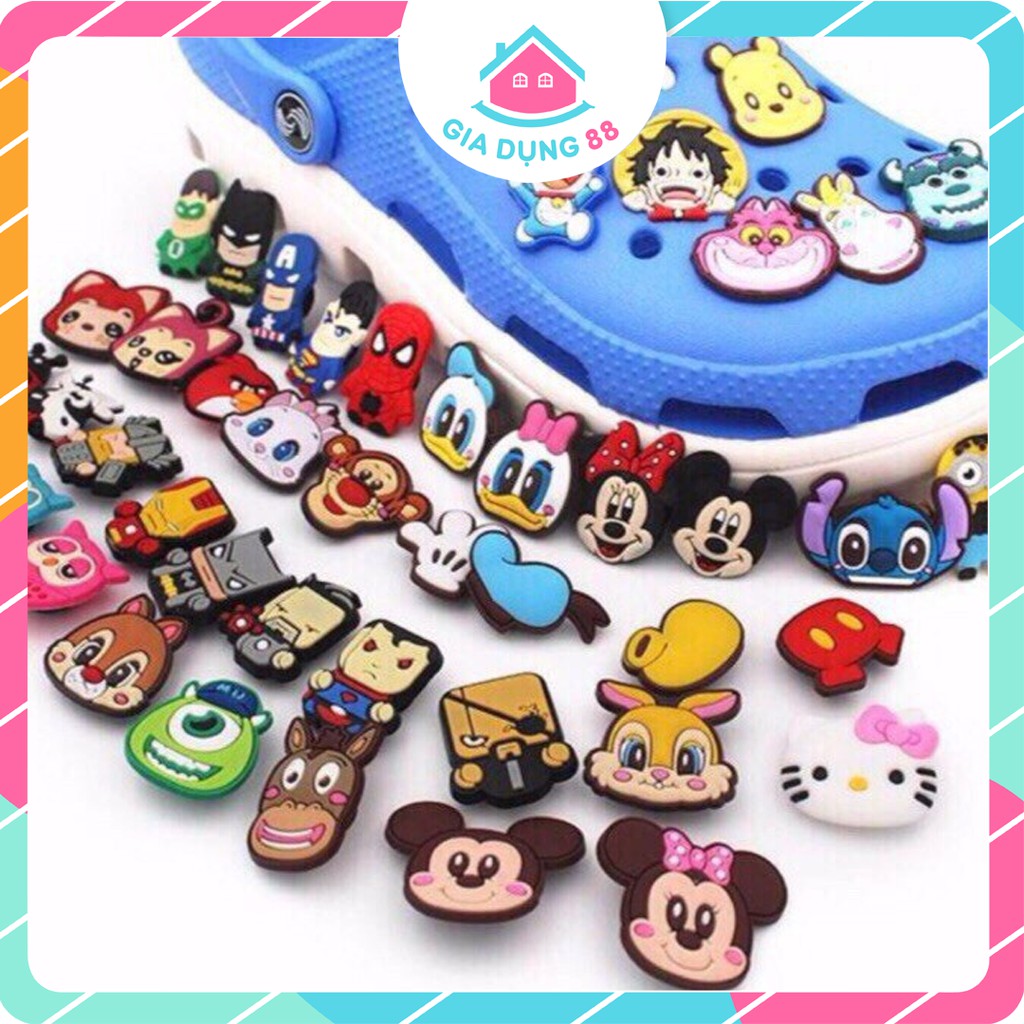Stick Jb Jibbitz Sticker 2D - Sticker Dễ Thương Nhiều Hình Gắn Dép Sục, Dép Cá Sấu Nam Nữ 88234