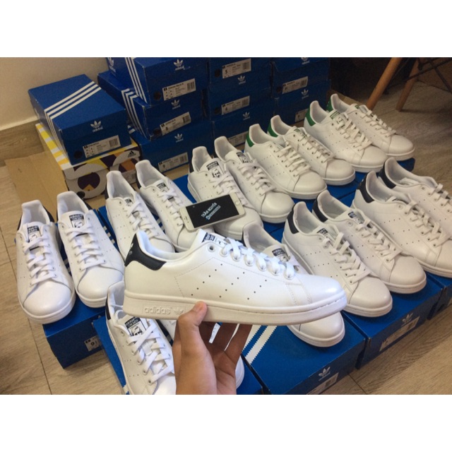Giày Stan smith navy - green chính hãng