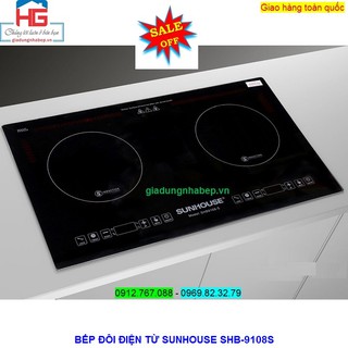 Bếp đôi điện từ sunhouse shb9108-s