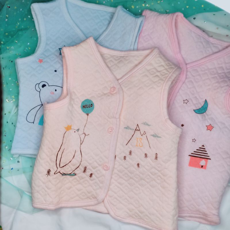 Áo Gile Xốp Trần Bông Cho Bé ( 3-9kg)