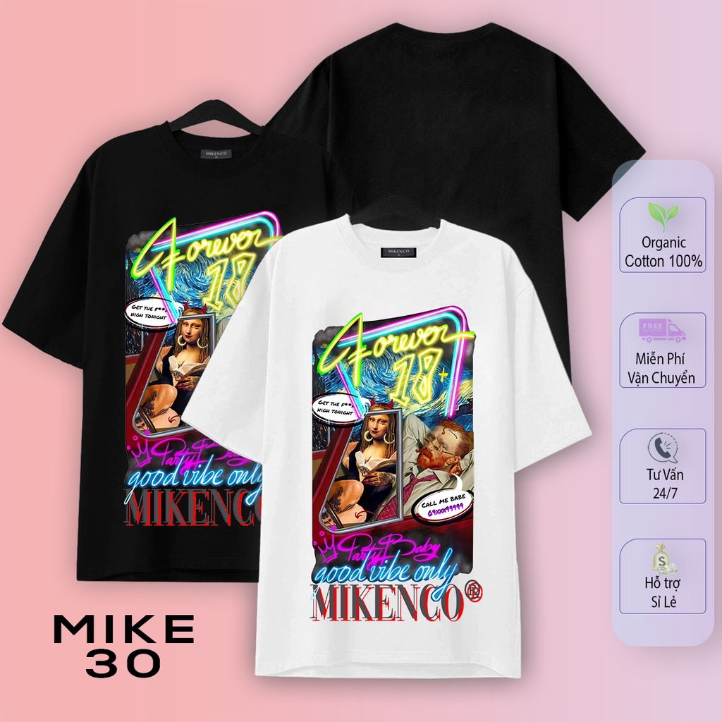 Áo thun 30 MIKENCO Molisa form rộng, Vải cotton xịn dày - Mỹ Tú Store