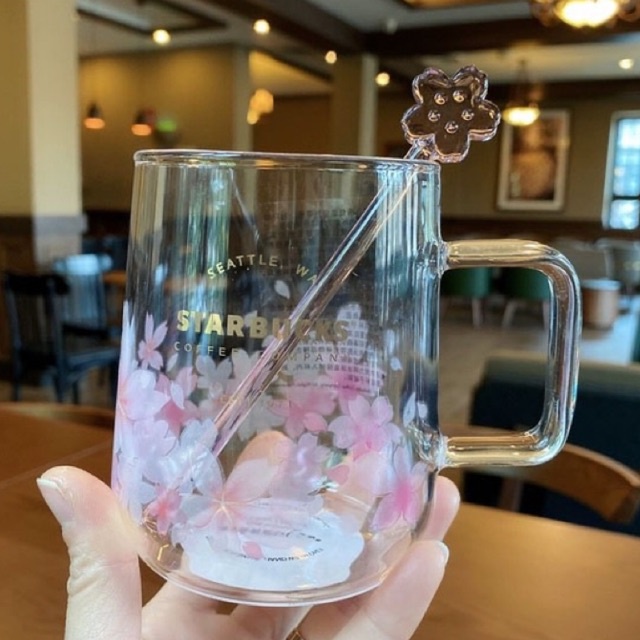 Ly Starbuck Cherry Blossom Thủy Tinh Màu Hồng - Phiên Bản Anniversary 2018