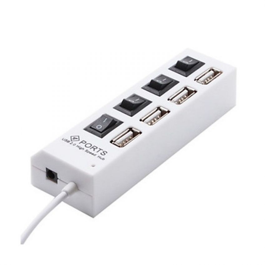 Bộ chia USB 1 ra 4 cổng có công tắc USB 2.0