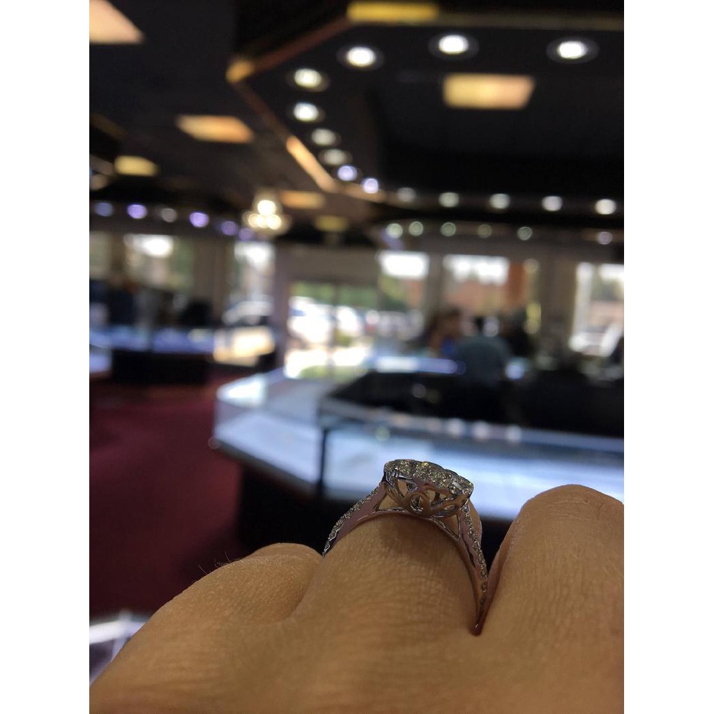 Nhẫn đeo tay kim loại đính đá thanh lịch cho nữ