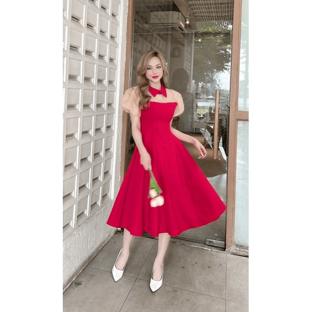 (Free ship) ĐẦM FORD TAY VOAN SIÊU XINH UP hhp