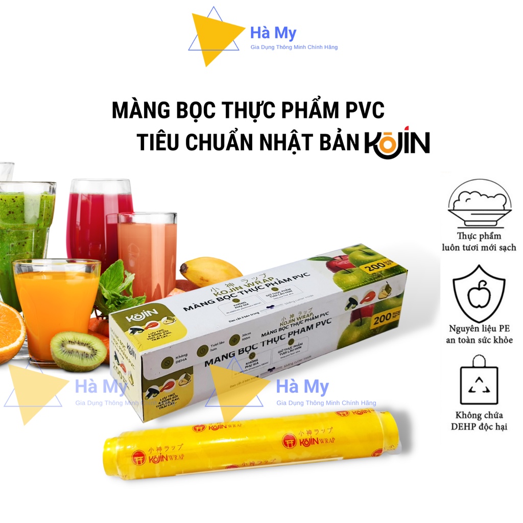 Màng Bọc Thực Phẩm KOJIN Chính Hãng,Bảo Quản Thực Phẩm Tươi Lâu Hơn,Màng Bọc Thức Ăn Co Dãn Có Dao Cẳt Tiện Lợi