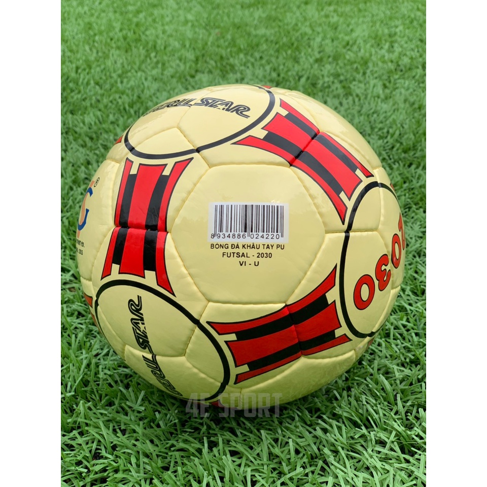 [HCM]Quả bóng đá sân Futsal và cỏ nhân tạo Geru Star 2030 - da PU Khâu Tay - Số 4 - Tặng kim bơm và lưới đựng bóng