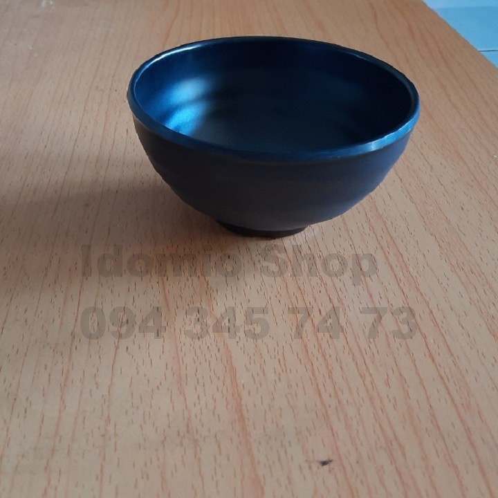 Chén Ăn Cơm Tròn Đen - Nhựa Melamine Màu Đen – CO15N