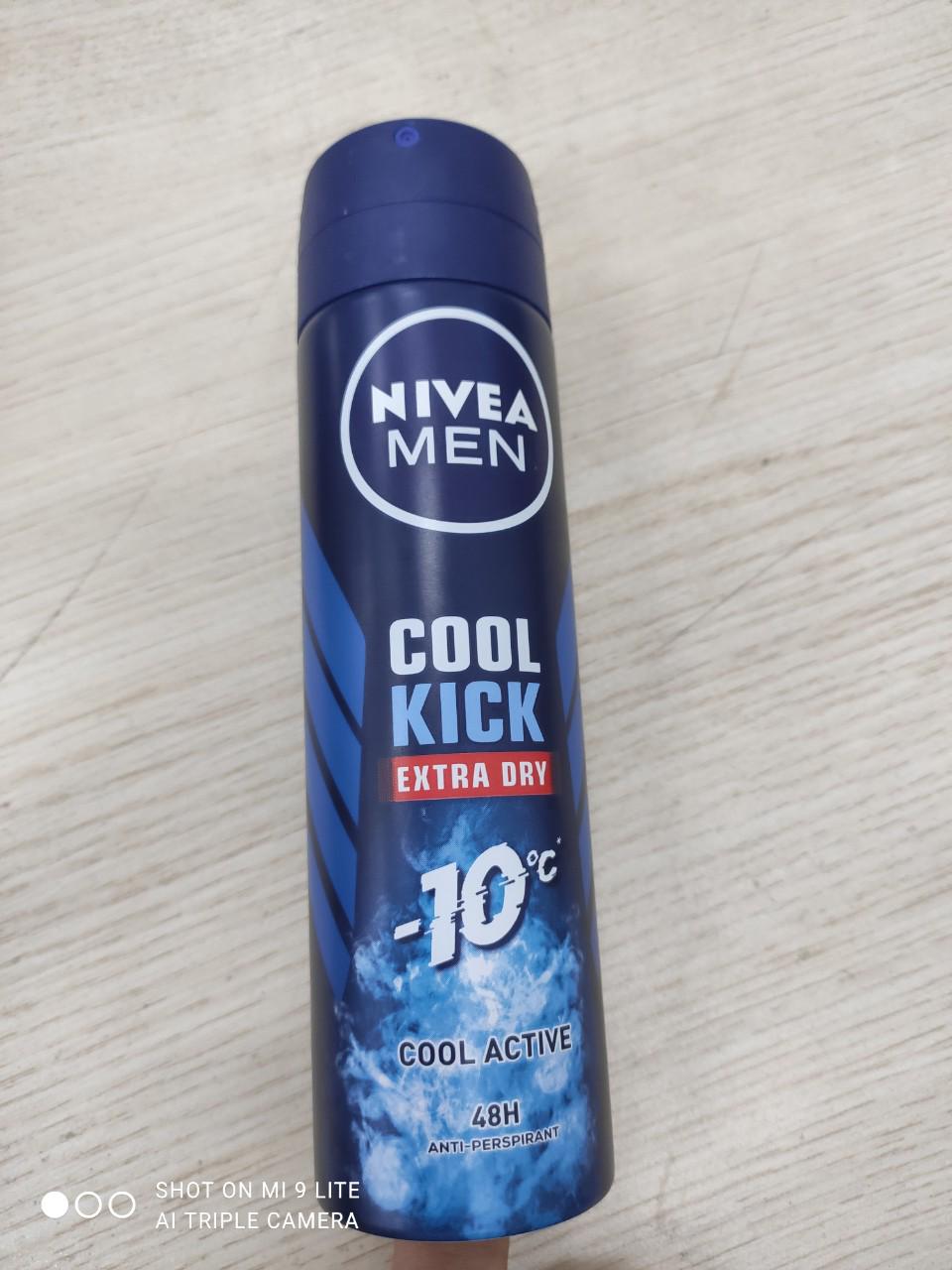 Xịt ngăn mùi Nivea Men mát lạnh Cool Kick 150ml - 82883 (bao bì mới)