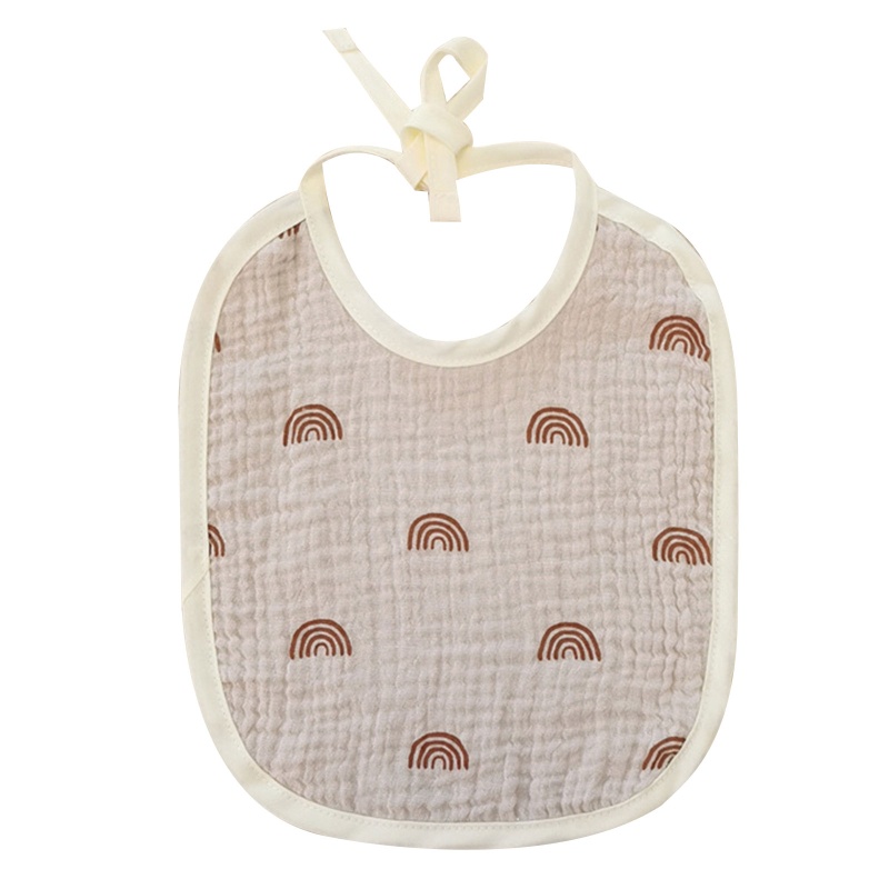 Yếm Ăn Bằng Cotton Mềm Thoáng Khí In Hoạt Hình Dành Cho Trẻ Sơ Sinh