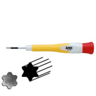 Tô vít chính xác tay cầm cách điện đầu hoa thị T3-T4-T5-T6-T7-T8 hãng Anex Nhật Bản
