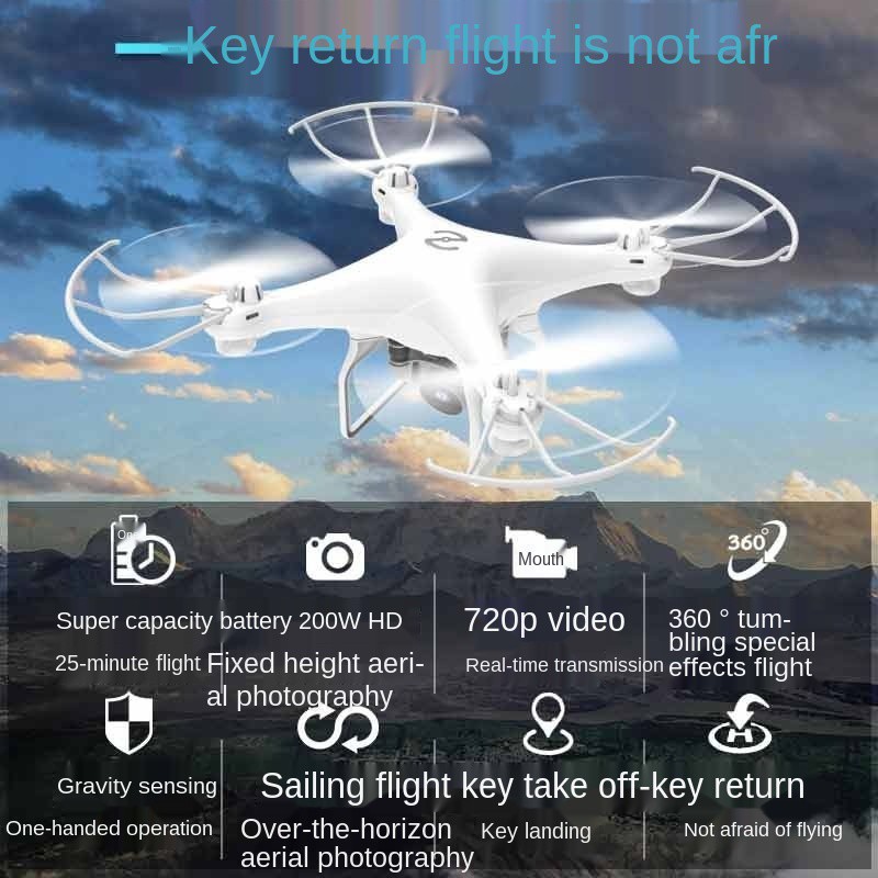 > Máy bay không người lái siêu bền chụp ảnh trên HD quadcopter điều khiển từ xa đồ chơi trực thăng chống rơi cho tr