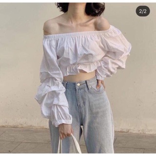 Áo trễ vai croptop cực chất (gạt xem ảnh thật)