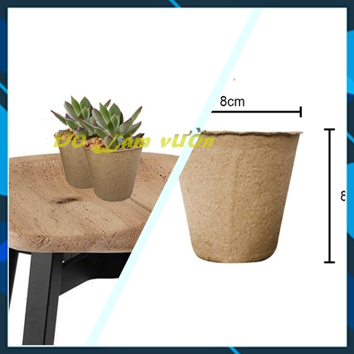 Chậu giấy ươm cây,cốc ươm cây, bầu ươm cây bằng giấy hữu cơ tự phân huỷ, set 30/50/100 cốc