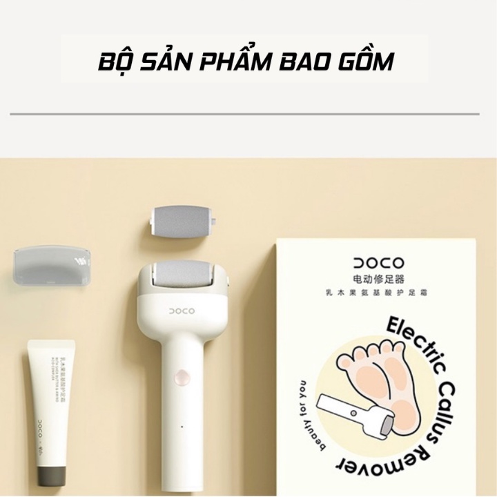 Máy chà gót chân tẩy tế bào chết Xiaomi Tặng kèm kem dưỡng, chống nước IPX6, tẩy da chết giúp chân mịn màng - BH 12 Thán