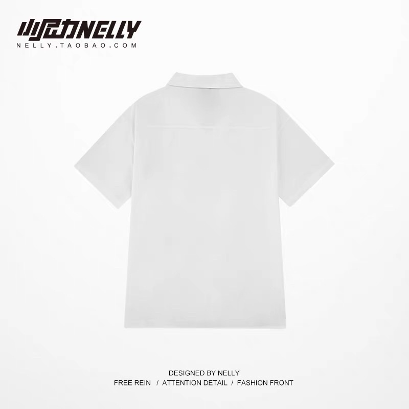 Áo sơ mi trắng cộc tay NELLY