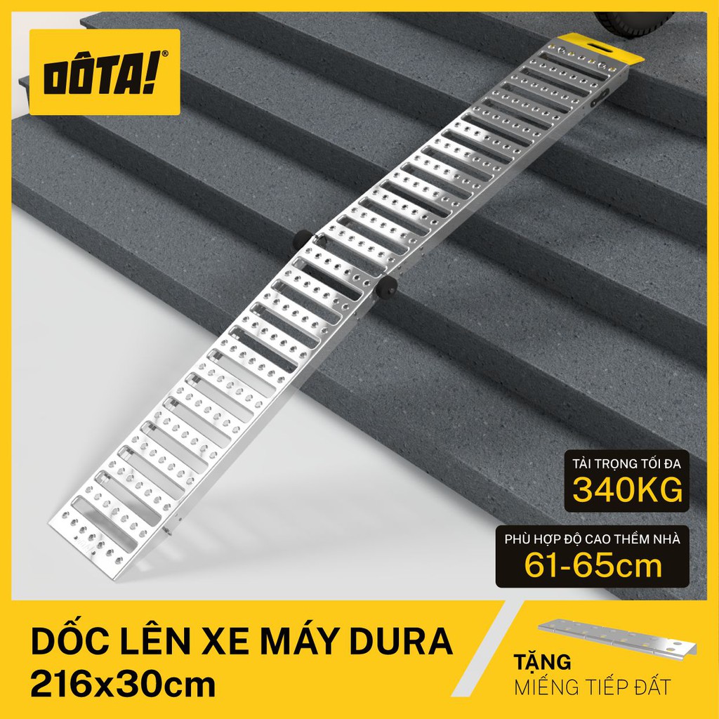 Dốc Lên Xe Máy Đa Dụng (Thang Lên Xe Bán Tải) DÔTA! 216x30CM