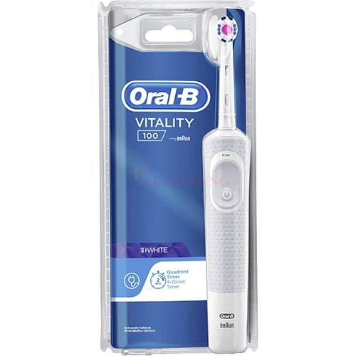 Bàn chải điện Oral-B Vitality 100 3D White (Vỏ nhựa) - Hàng nhập khẩu