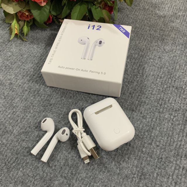 Tai nghe bluetooth không dây inpods i12 nút cảm ứng âm thanh HIFI cho Android và IOS QT