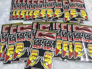 Stiker tấm chữ nhật simpson eatsleep