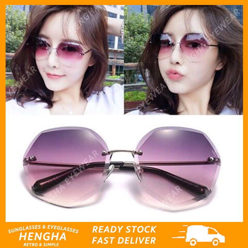 【HENGHA】COD Kính mát nữ gọng nhựa chống tia UV thời trang Hàn Quốc