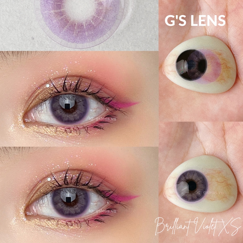 Lens Mắt Kính Áp Tròng Violet - 30 Mẫu Lens Tím 0 Độ