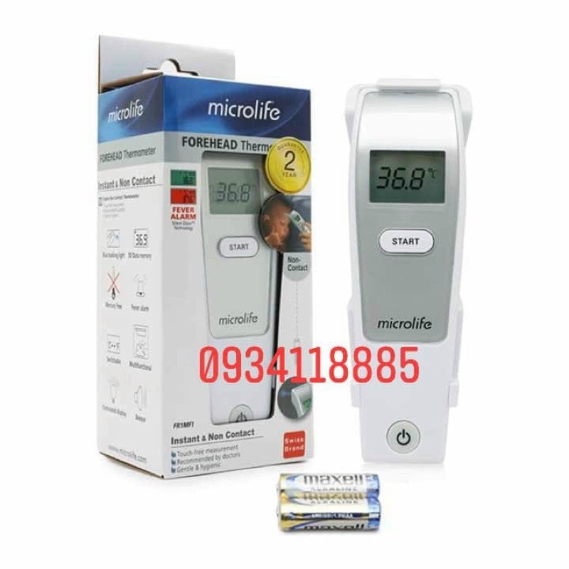Nhiệt kế đo trán hồng ngoại Microlife FR1MF1 ( uy tín cao cấp)chính hãng
