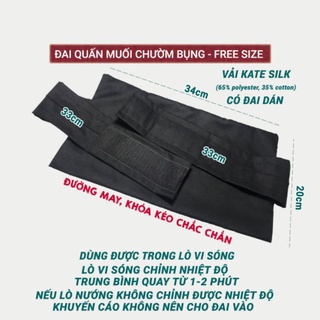 Đai quấn muối thảo dược chườm bụng sau sinh cho phụ nữ