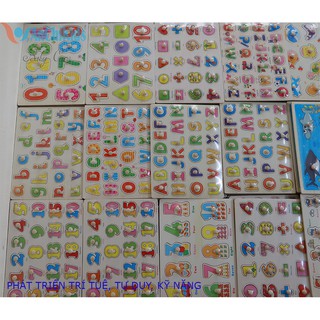 Bảng núm gỗ trẻ em loại 1 núm to dày dặn - chủ đề số đếm