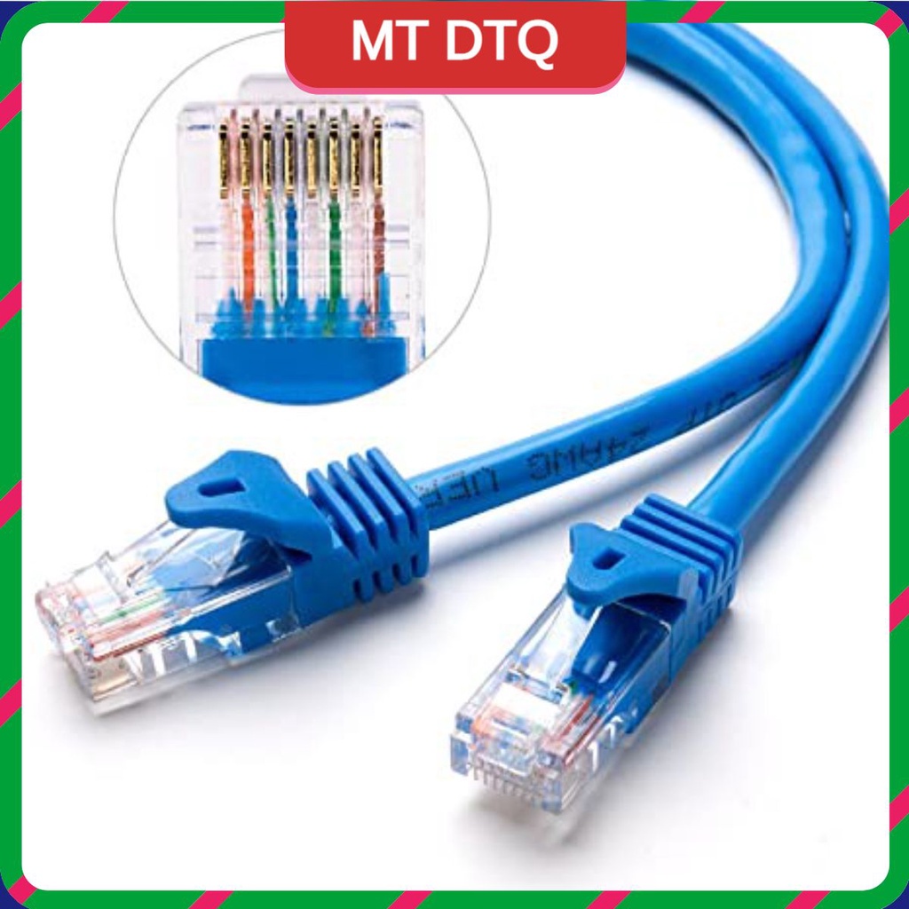 Dây cáp mạng dây mạng Lan bấm sẵn 2 đầu Cat 5E 1.5M 2M 3M 5M cao cấp bền bỉ ổn định giao màu ngẫu nhiên