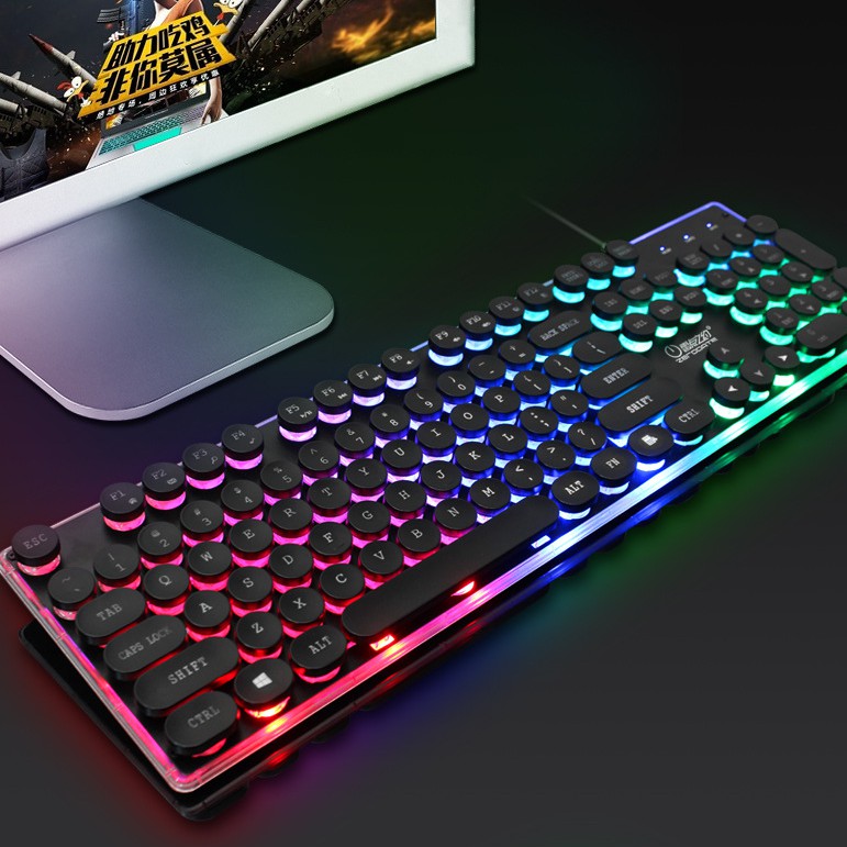 Bàn Phím Chuyên Game JK 705 Keycap Tròn LED 7 màu, LED Viền Siêu Đẹp ( BH 1 năm ) | BigBuy360 - bigbuy360.vn